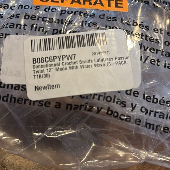 Sensationnel Crochet Braids Lulutress Passion Twist 12" (3-PACK, T1B/30) - Picture 3 of 9